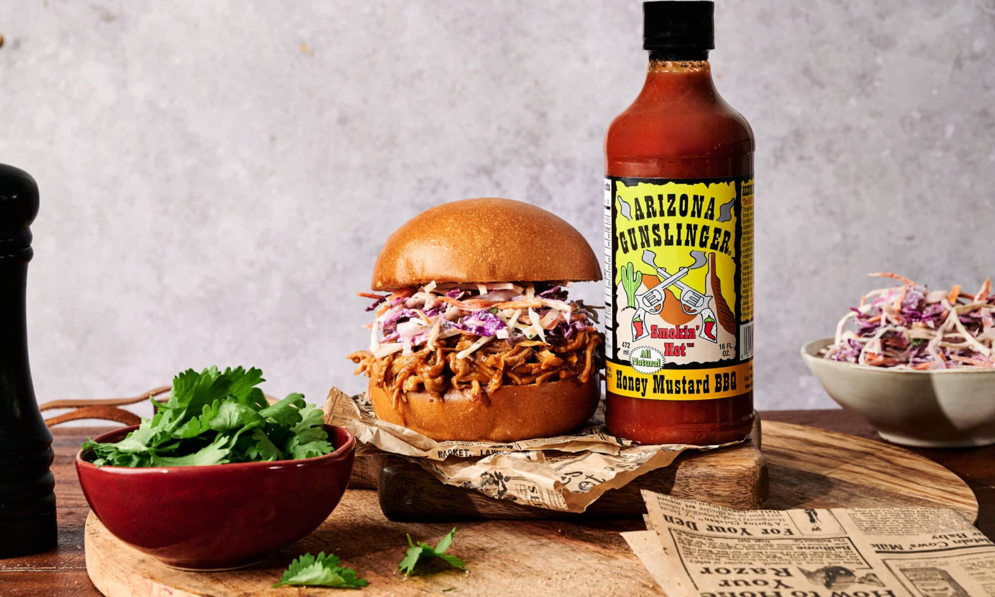 Pork Sandwich with Arizona Gunslinger Honey Mustard